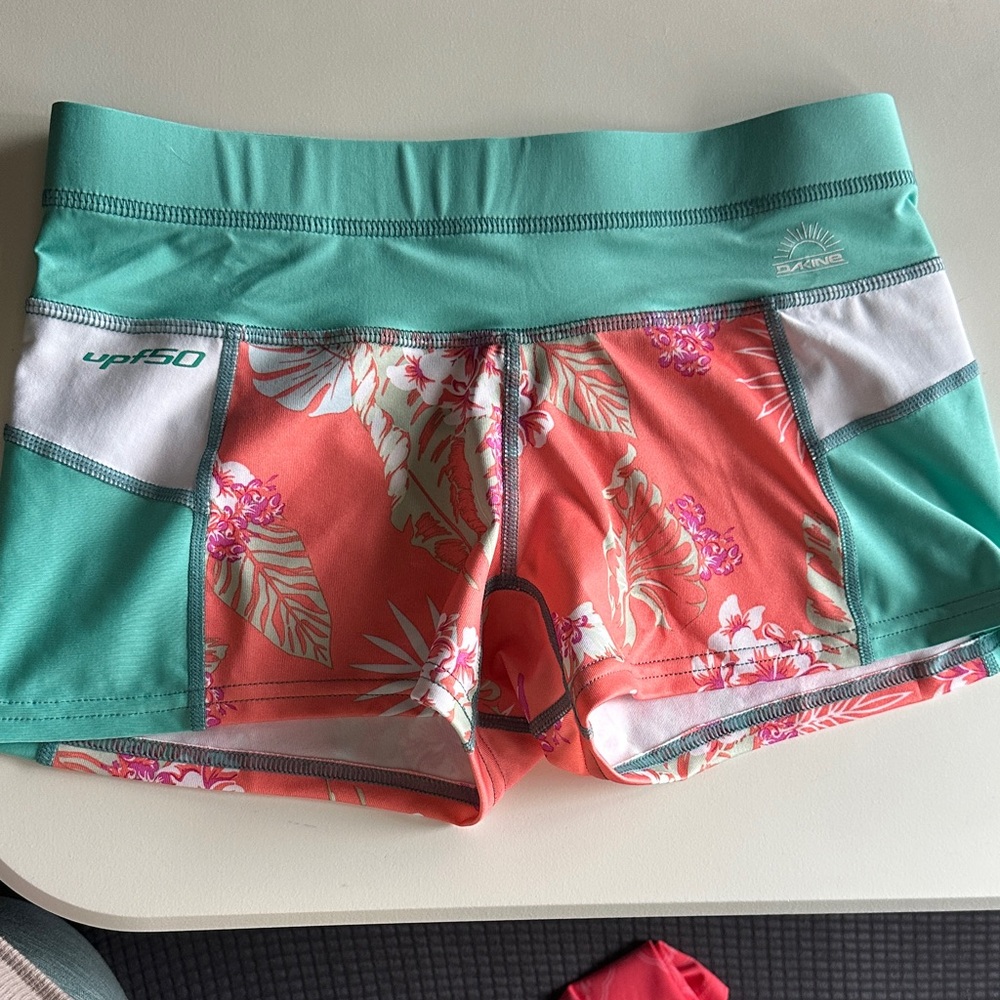 Dakine Teal and Coral Floral Shorts